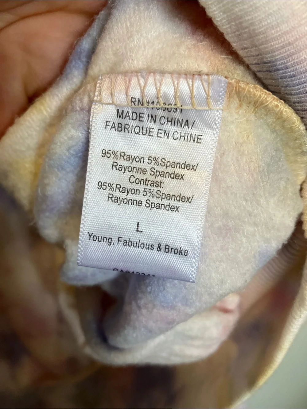 Young Fabulous & Broke Pastel Tie-Dye Crewneck Sweatshirt - Picture 3 of 4